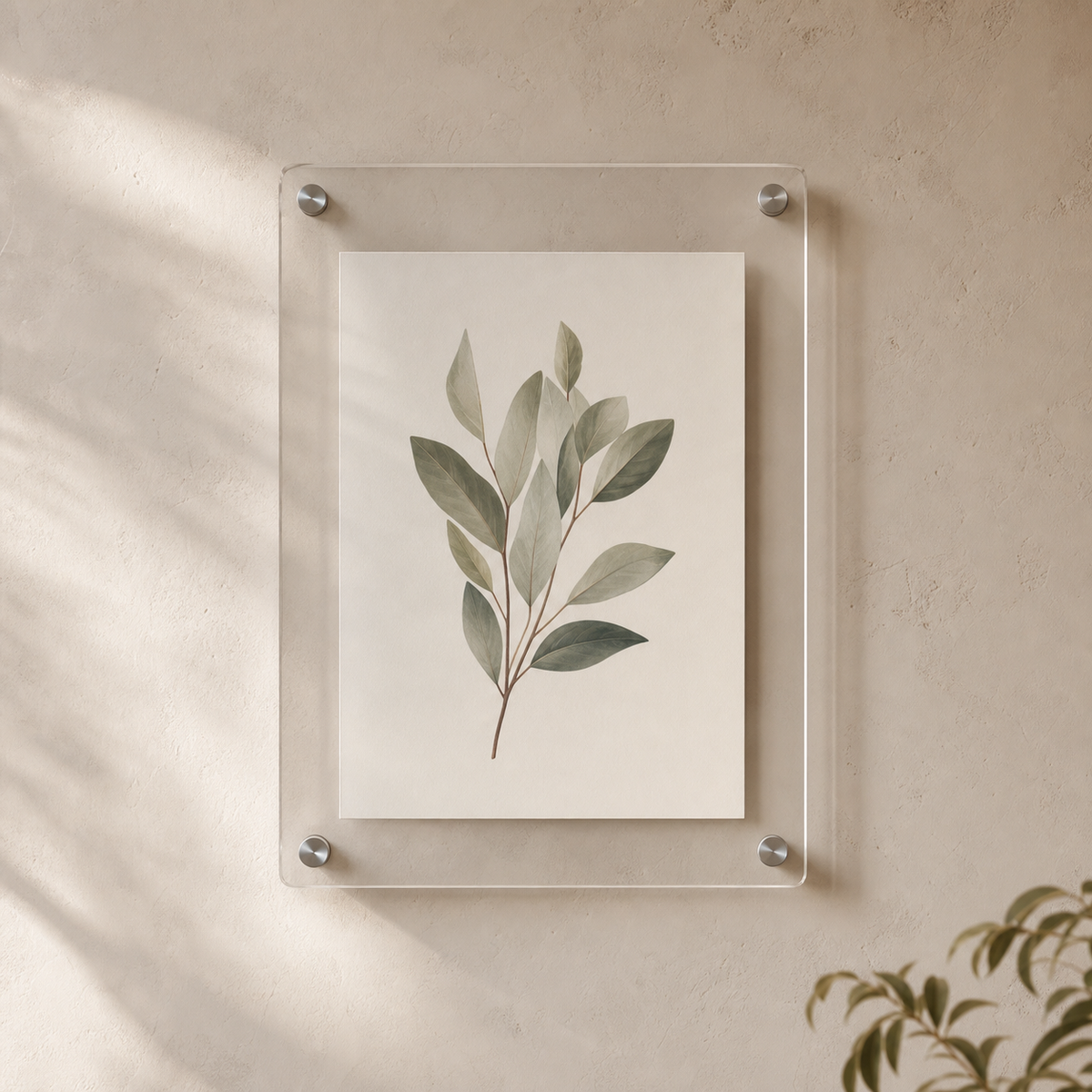 Clear Floating Acrylic Picture Frame - Round Corners product photo