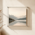 Clear Floating Acrylic Picture Frame - Straight Corners product photo